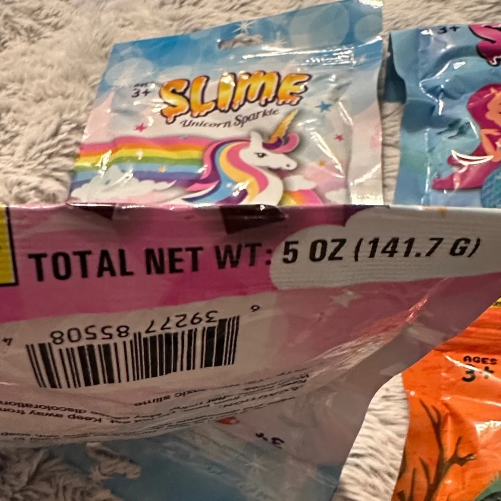 Colorful Slime Packets Unicorn Sparkle Mermaid Shells Zombie Heads Single Packs‎